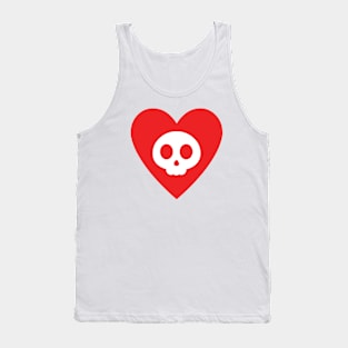 Cute Skull in Heart Tank Top